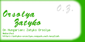orsolya zatyko business card